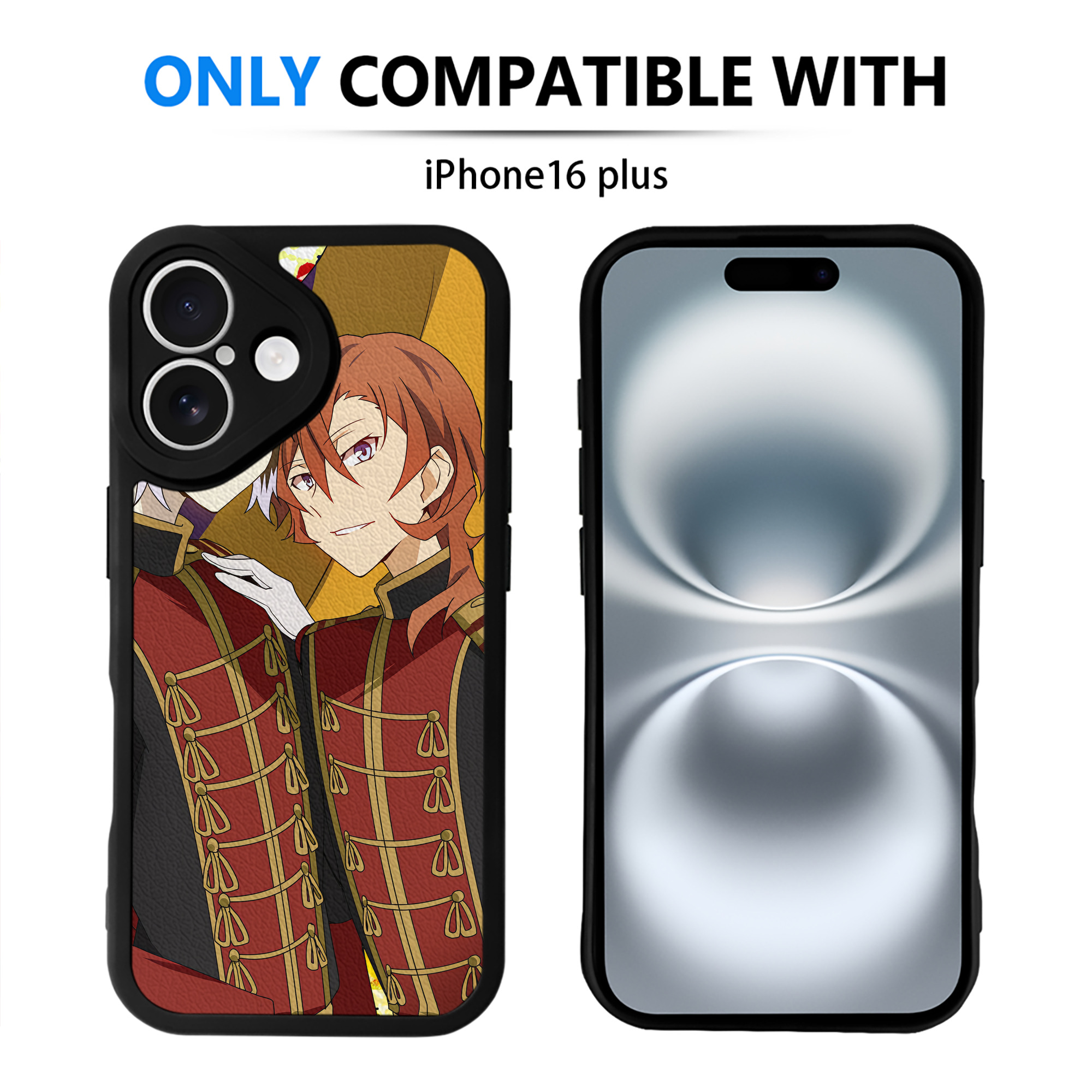（画像用） 文豪ストレイドッグス Bungo Stray Dogs 【iPhone 16シリーズ対応】シリコンスマホケース（レザー調） 材質：シリコン